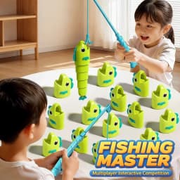 Fishing Master Extendable Fishing Battle Game Parent-Child Interactive Montessori Fine Motor Skills Educational Toy for Kids