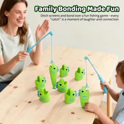 Fishing Master Extendable Fishing Battle Game Parent-Child Interactive Montessori Fine Motor Skills Educational Toy for Kids
