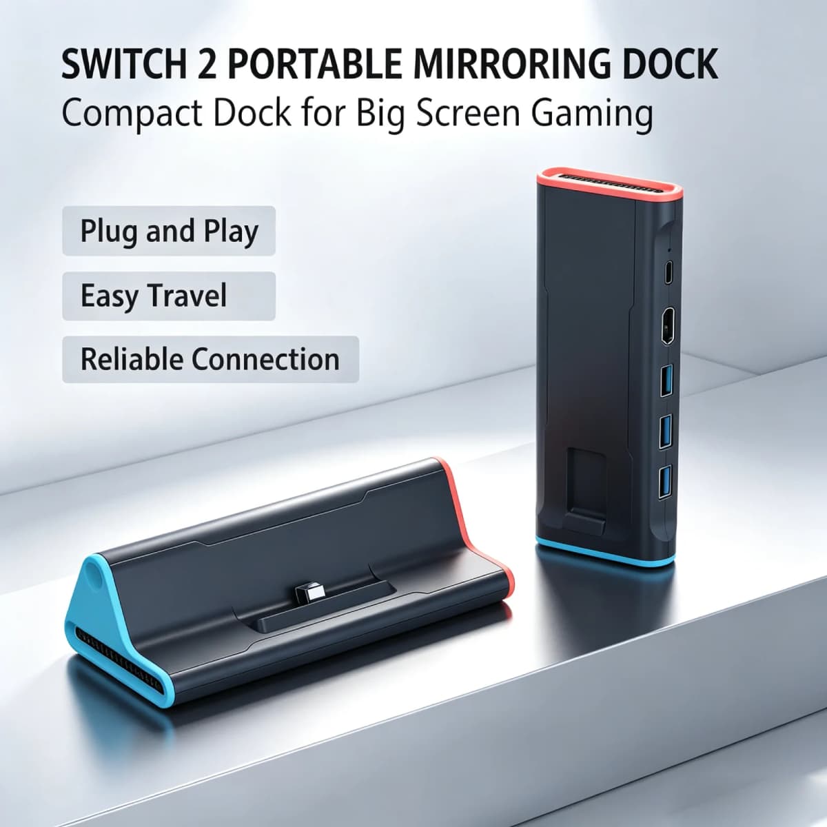 Switch 2 Docking Station HDMI TV Converter 4K 60Hz Fast Charging USB Hub Adapter Dock Gaming Accessories
