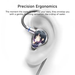 CVJ KIRA HiFi IEM In-Ear Earphones Wired Detachable Cable 3.5mm Type-C 4.4mm Balanced Earbuds For Music Gaming Anime Design