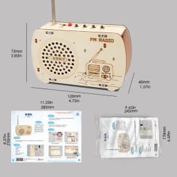 Build a Radio Kit Wood Radio Electronic Learning Set Interactive Building Toys Scientific Training Experimental Kits For Kids