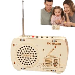 Build a Radio Kit Wood Radio Electronic Learning Set Interactive Building Toys Scientific Training Experimental Kits For Kids