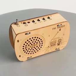 Build a Radio Kit Wood Radio Electronic Learning Set Interactive Building Toys Scientific Training Experimental Kits For Kids