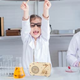 Build a Radio Kit Wood Radio Electronic Learning Set Interactive Building Toys Scientific Training Experimental Kits For Kids