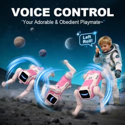 Electric Pet Dog Toy, Rolling Stunts, Programmed Dance, Voice Command Interaction, Smart Robotic Dog Toy, Children Birthday Gift