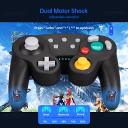 Bluetooth-Compatible Gamecube Controller For NS Switch 2/Switch Console Gamepad For Steam/Andriod/PC Joystick with Turbo Functio