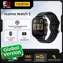 Global Version realme Watch 5 Smartwatch Compass & Independent GPS with 5 GNSS 1.97inches AMOLED Display Up to 14-day Super Long