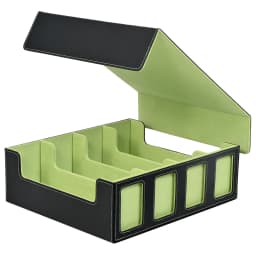Trading Card Storage Box with Display Window, 2400+ Deck Box for TCG with Removable Cover, Fits Magic PTCG Sports