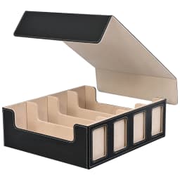Trading Card Storage Box with Display Window, 2400+ Deck Box for TCG with Removable Cover, Fits Magic PTCG Sports