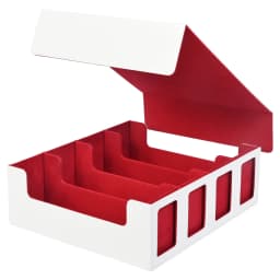 Trading Card Storage Box with Display Window, 2400+ Deck Box for TCG with Removable Cover, Fits Magic PTCG Sports