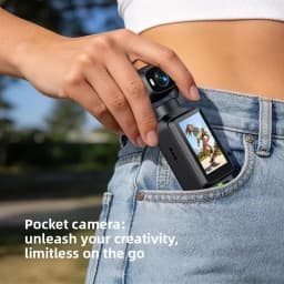 OnePlus 8K Handheld Action Camera 180°Rotatable Lens Electronic Anti-shake Pocket Vlog Camera with Fill Light for Outdoor Sports