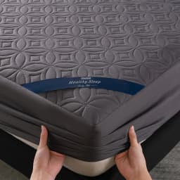 Ultrasonic Quilted Waterproof Antibacterial Mattress Protector Breathable Ultra Soft Noise Free 30CM Deep Pocket Fitted Sheet