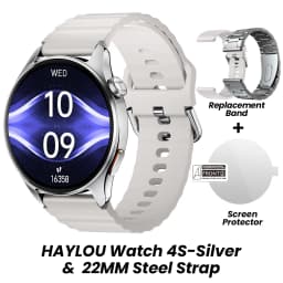 HF012 HAYLOU Watch 4S GPS Smart Watch 1.43” HD AMOLED Display 5 Satellite Positioning 120+ Workout Modes Sport Smartwatch