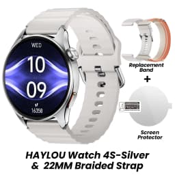 HF012 HAYLOU Watch 4S GPS Smart Watch 1.43” HD AMOLED Display 5 Satellite Positioning 120+ Workout Modes Sport Smartwatch