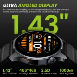 HF012 HAYLOU Watch 4S GPS Smart Watch 1.43” HD AMOLED Display 5 Satellite Positioning 120+ Workout Modes Sport Smartwatch