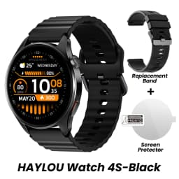 HF012 HAYLOU Watch 4S GPS Smart Watch 1.43” HD AMOLED Display 5 Satellite Positioning 120+ Workout Modes Sport Smartwatch