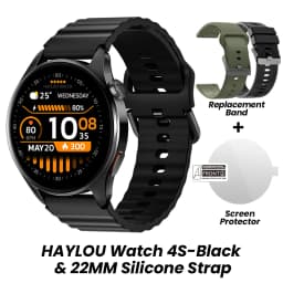 HF012 HAYLOU Watch 4S GPS Smart Watch 1.43” HD AMOLED Display 5 Satellite Positioning 120+ Workout Modes Sport Smartwatch