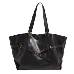 Brown Large Capacity Vintage Tote Bag Metal Buckle Decor Casual Shoulder Bags Versatile Commuter Handbag Women's Elagant Bag