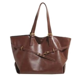 Brown Large Capacity Vintage Tote Bag Metal Buckle Decor Casual Shoulder Bags Versatile Commuter Handbag Women's Elagant Bag