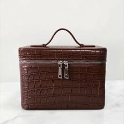 Custom Name Cosmetic Bag For Women Large Capacity Toiletry Kit Case Bag Travel Portable Handheld Leather Makeup Organizer Box