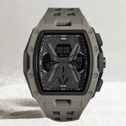 TOMI Men's Sports Mecha Style Watch Digital Electronic Watch, Backlight Alarm Stopwatch, Hollow Breathable Silicone Watch