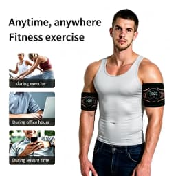 Smart Muscle Stimulator Arm Trainer Muscle Toner Arm Shaping Slimming Massager Home Gym Fitness Equiment USB Recharge