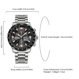 SANDA New Business Quartz Watches for Man Fashion Stainless Steel Tape Date Multifunctional Chronograph 5Bar Waterproof Clock