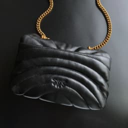 New Arrival Pinko Same Style Genuine Leather Puff Swallow Bag Chain Cross-Body Flying Bird Double Flying Swallow Women's Bag