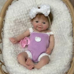 OtardDolls-1 PCS/2 Styels Vivienne 33cm Open Mouth Silicone Bebe Reborn Girl Dolls With Rooted Hair Washable Newborn Dolls