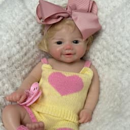 OtardDolls-1 PCS/2 Styels Vivienne 33cm Open Mouth Silicone Bebe Reborn Girl Dolls With Rooted Hair Washable Newborn Dolls