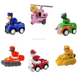 Paw Patrol Pull Back Cars Cartoon Vehicle Chase Skye Marshall Rubble Playset Action Figure Collection Model Toys Birthday Gift