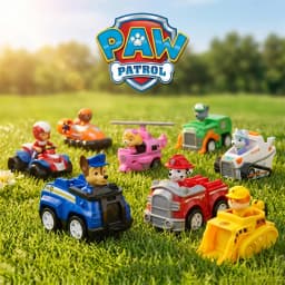 Paw Patrol Pull Back Cars Cartoon Vehicle Chase Skye Marshall Rubble Playset Action Figure Collection Model Toys Birthday Gift