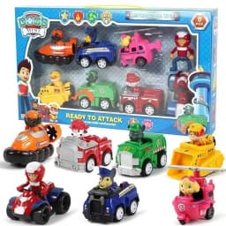 Paw Patrol Pull Back Cars Cartoon Vehicle Chase Skye Marshall Rubble Playset Action Figure Collection Model Toys Birthday Gift