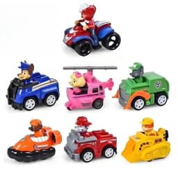Paw Patrol Pull Back Cars Cartoon Vehicle Chase Skye Marshall Rubble Playset Action Figure Collection Model Toys Birthday Gift