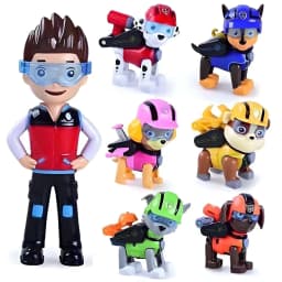 Paw Patrol Pull Back Cars Cartoon Vehicle Chase Skye Marshall Rubble Playset Action Figure Collection Model Toys Birthday Gift