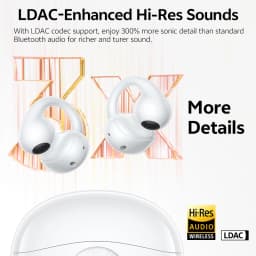 QCY Crossky C50i Open Ear Bluetooth Earphones Hi-Res LDAC Ear Clip Wireless BT6.0 Sports Earbuds Clip On 4-Mics Headphones 42H