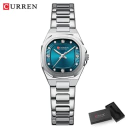 CURREN Gold Women's Watch Diamond Accents Stylish Stainless Steel Band, Elegant Design Comes with Free Box