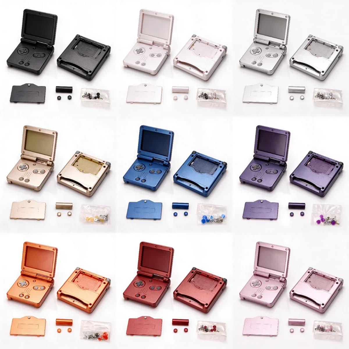 Full Housing Shell Case Cover Replacement for Nintendo GBA SP Gameboy Advance SP, Solid Color DIY Accessories for GBA SP