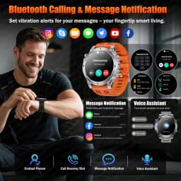 2026New Military T-RX4 Built in GPS Outdoor Smart Watch 10ATM Waterproof Compass  850mAh Battery 1.7”AMOLED Sports Fitness Clock