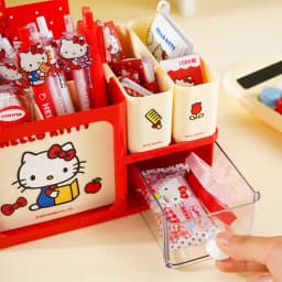 Genuine Sanrio Mark Pen Holder Hello Kitty Desk Organizers Shelves Desktop Stationery Bookshelf Home Office Storage Box Gifts