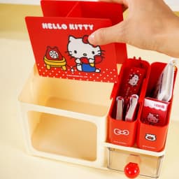 Genuine Sanrio Mark Pen Holder Hello Kitty Desk Organizers Shelves Desktop Stationery Bookshelf Home Office Storage Box Gifts
