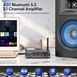 AIYIMA A03 TPA3116 Subwoofer Bluetooth Amplifier HiFi TPA3116D2 2.1 Digital Audio Power Amplifiers 50Wx2+100W Sound Amplificador