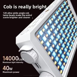 40W Mini Portable LED Fill Video Light with Built-In Rechargeable Battery Fill Light for Mobile Phone Charging PD