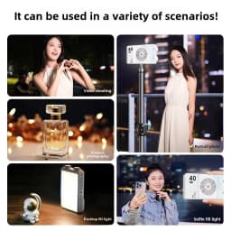40W Mini Portable LED Fill Video Light with Built-In Rechargeable Battery Fill Light for Mobile Phone Charging PD