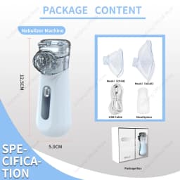 AiQUE Rechargeable Mesh Nebulizer with Screen Portable Medical Handheld Silent Nebulizador Inhaler Humidifier Inhalator Atomizer
