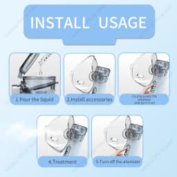 AiQUE Rechargeable Mesh Nebulizer with Screen Portable Medical Handheld Silent Nebulizador Inhaler Humidifier Inhalator Atomizer