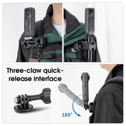 STARTRC Selfie Stick Holster Backpack Strap Clip Mount for Insta 360 X5 X4 Air Go Ultra ACE Pro 2 Ajustable Quick Release