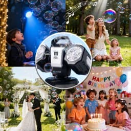 2026 Bubble Machine: Remote Control, Rgb Lights, 1800Mah Rechargeable Type-C | No Bubble Solution