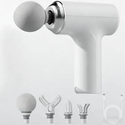 Portable Massage Gun with 4 Interchangeable Heads & LED Display - Full Body Percussion Massager for Deep Muscle Relaxation