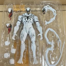 New Shf Anti Venom Action Figure White Symbiote Articulated Joints Collectible Model Toy For Collection Decoration Gift